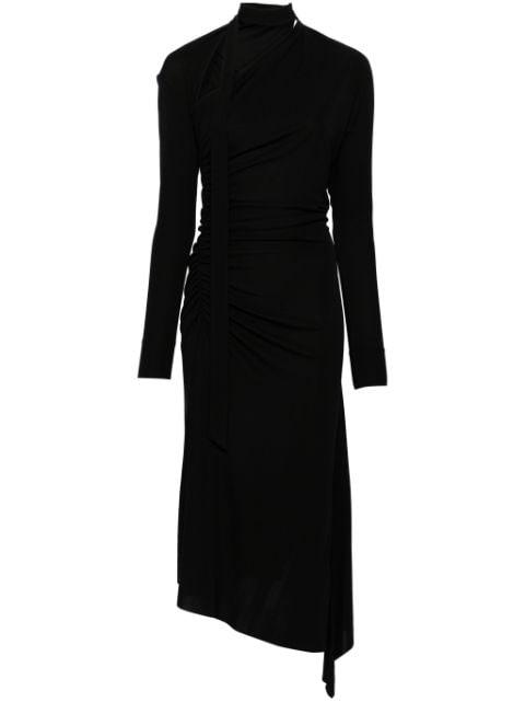 cut-out ruched midi dress by VICTORIA BECKHAM