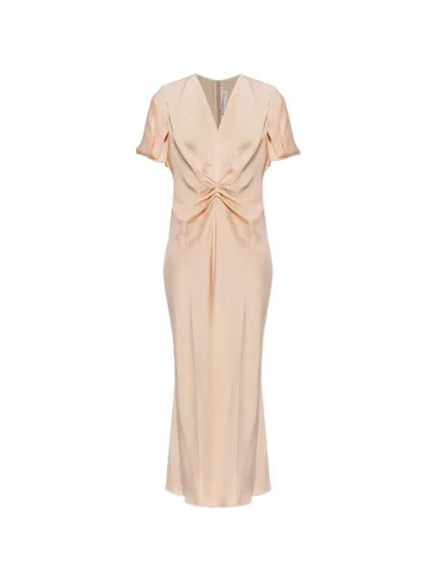 draped V-neck midi dress by VICTORIA BECKHAM