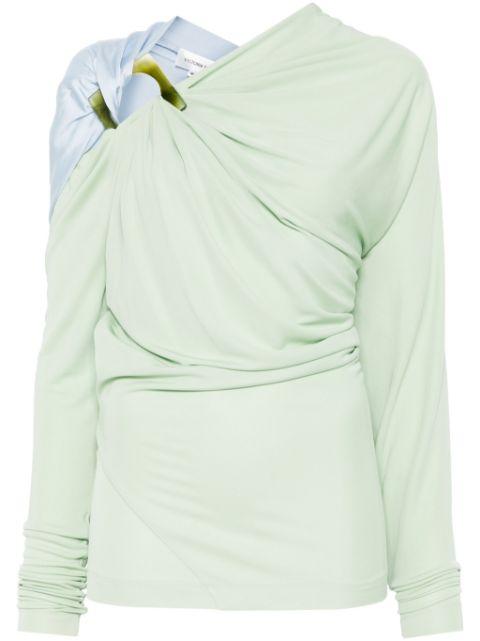 draped long-sleeve top by VICTORIA BECKHAM