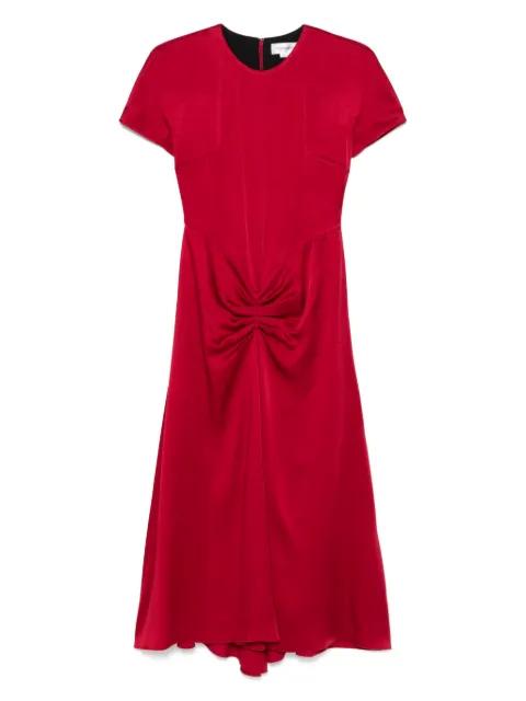draped satin midi dress by VICTORIA BECKHAM