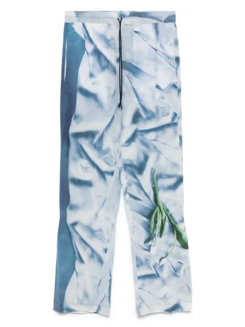 flowers satin pyjama trousers by VICTORIA BECKHAM
