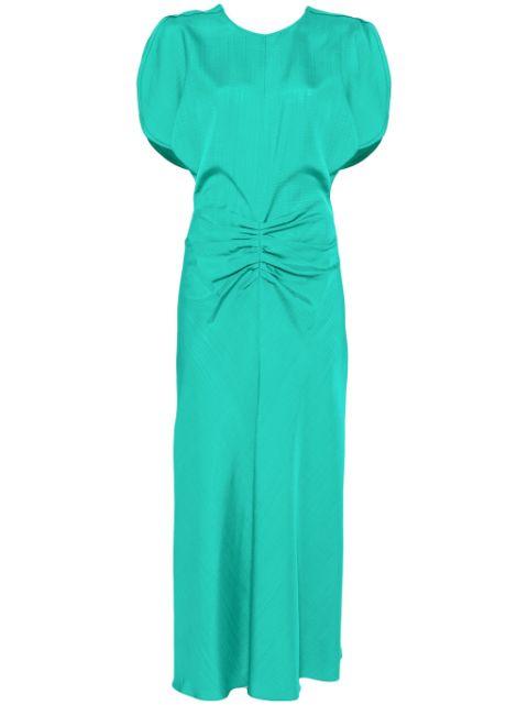 gathered-detail midi dress by VICTORIA BECKHAM