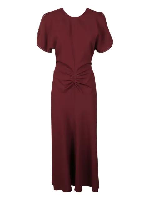 gathered-detail midi dress by VICTORIA BECKHAM