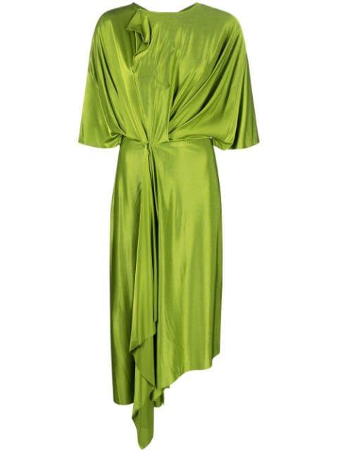 gathered-detail short-sleeve dress by VICTORIA BECKHAM