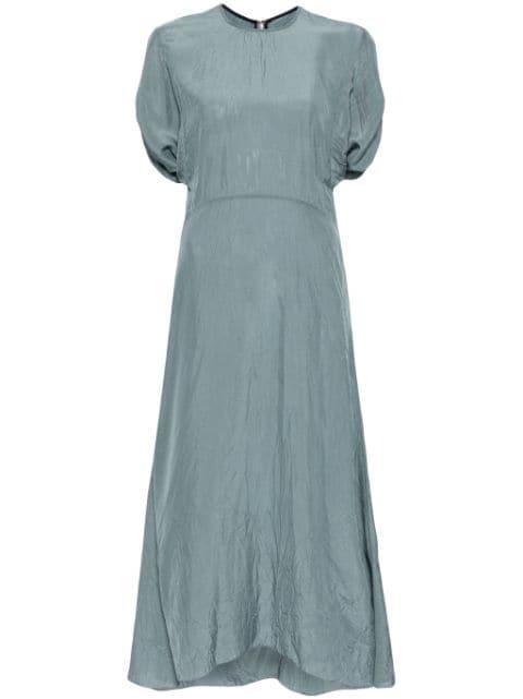 gathered-detail shorts-sleeved dress by VICTORIA BECKHAM