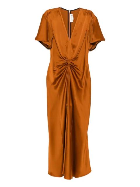 gathered satin dress by VICTORIA BECKHAM