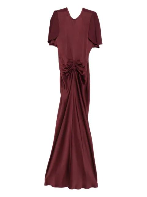gathered waist floor length maxi dress by VICTORIA BECKHAM