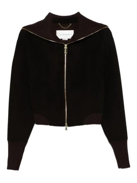 high-neck zip-front jacket by VICTORIA BECKHAM