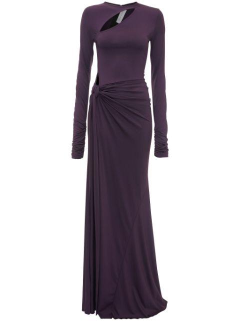 knot-detail long-sleeve gown by VICTORIA BECKHAM