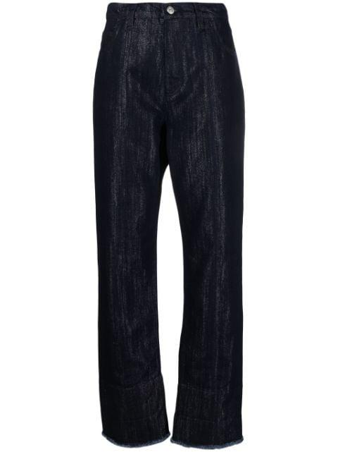 lurex high-rise wide-leg jeans by VICTORIA BECKHAM