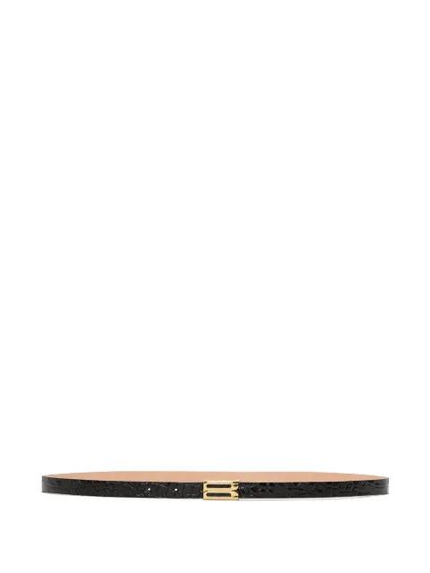 micro Dorian croc-effect leather belt by VICTORIA BECKHAM