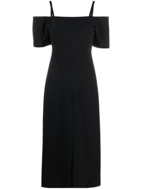 off-shoulder midi dress by VICTORIA BECKHAM