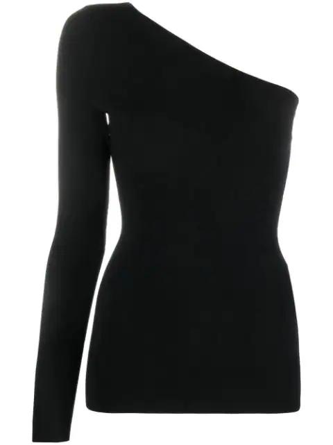 one shoulder ribbed top by VICTORIA BECKHAM