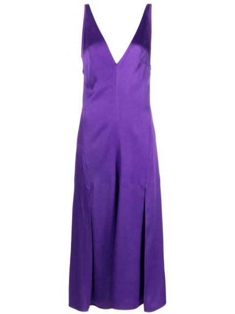 panelled V-neck midi dress by VICTORIA BECKHAM