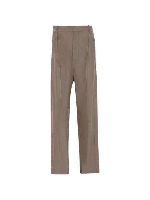 pinstripe pleated trousers by VICTORIA BECKHAM