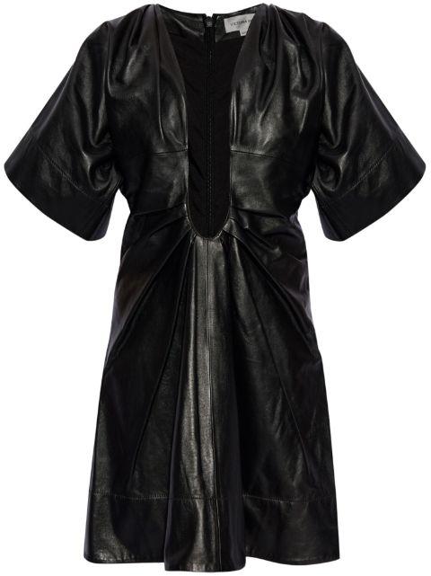 pleated leather minidress by VICTORIA BECKHAM