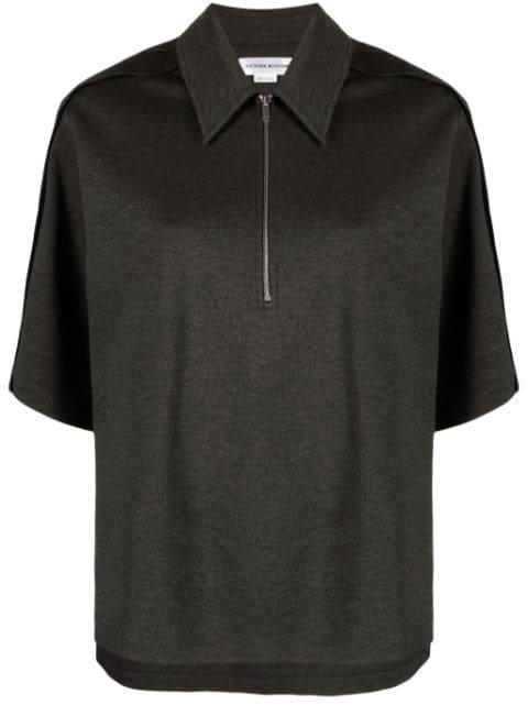 pointed-collar mélange jersey top by VICTORIA BECKHAM