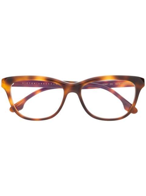 rectangular tortoiseshell glasses by VICTORIA BECKHAM