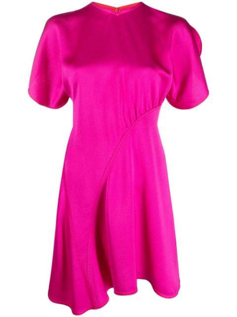 round-neck satin minidress by VICTORIA BECKHAM