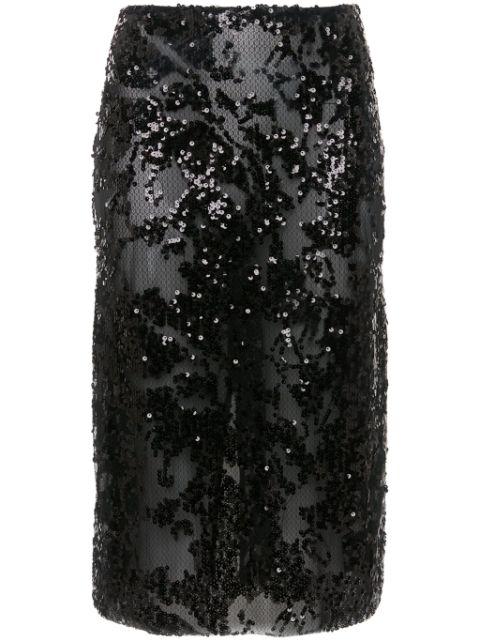sequin-embellished pencil midi skirt by VICTORIA BECKHAM