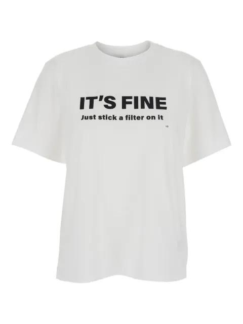 slogan-print T-shirt by VICTORIA BECKHAM