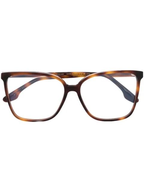squared tortoiseshell-frame glasses by VICTORIA BECKHAM