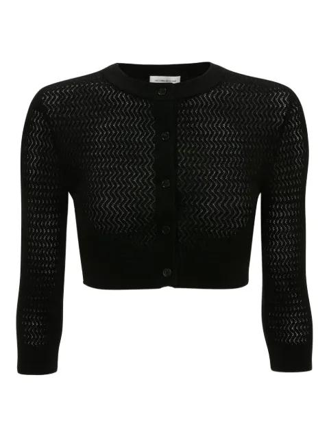 three-quarter sleeve cropped cardigan by VICTORIA BECKHAM