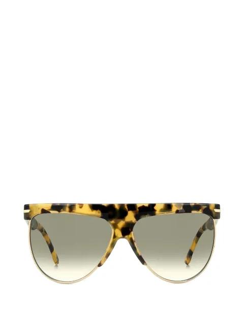 tortoiseshell-effect geometric-frame sunglasses by VICTORIA BECKHAM