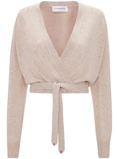 wrap-front cashmere cardigan by VICTORIA BECKHAM