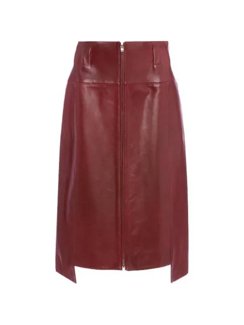zip-front leather skirt by VICTORIA BECKHAM
