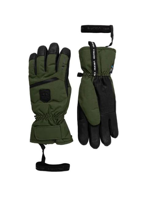 Lars leather-panelled logo-patch ski gloves by VIKING