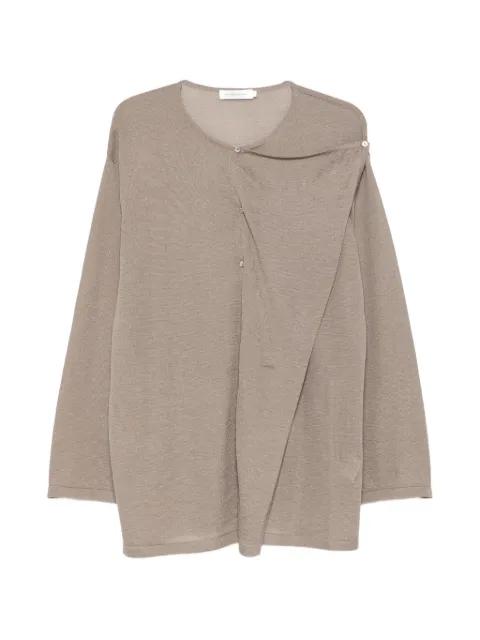 Cilla asymmetric-panel cardigan by VIKTORIA CHAN