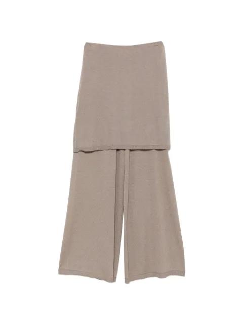Cilla flap-knit trousers by VIKTORIA CHAN