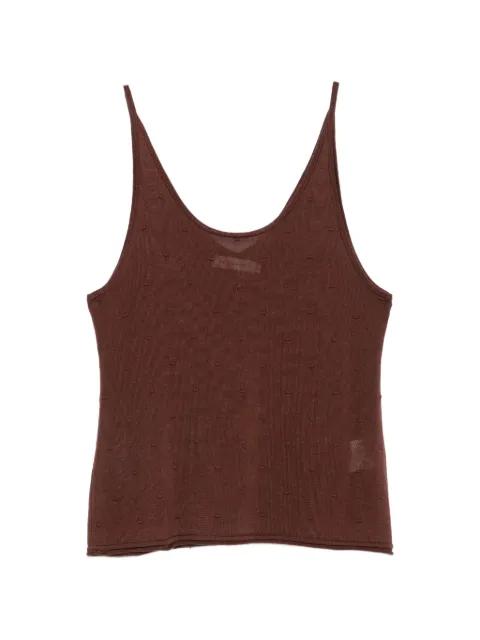 Kalida dot-texture tank top by VIKTORIA CHAN