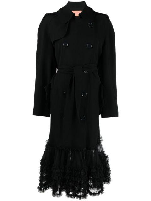 Fancy ruffle-hem trench coat by VIKTOR&ROLF