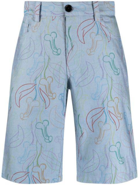 Viktor & Rolf 5-Pocket Printed Cotton Shorts by VIKTOR&ROLF