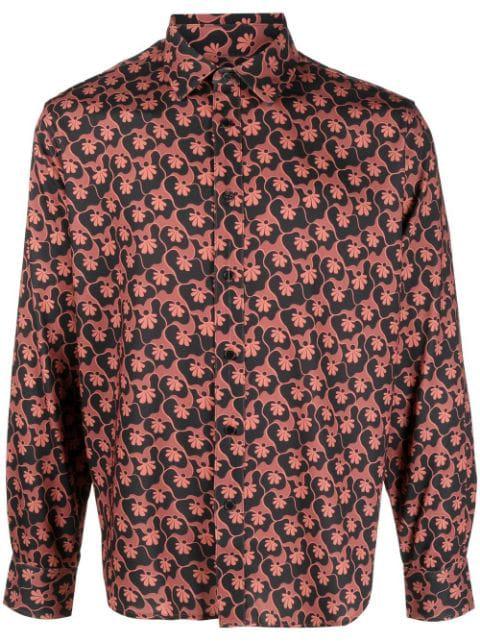 Viktor & Rolf Floral Pattern Shirt with French Collar by VIKTOR&ROLF