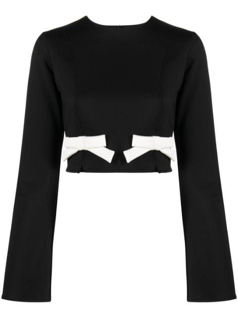 bow-detail cropped top by VIKTOR&ROLF