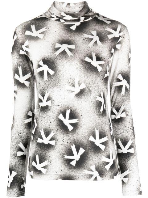 bow-print roll neck top by VIKTOR&ROLF