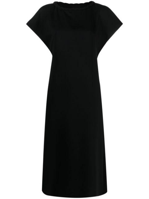 braided-collar A-line dress by VIKTOR&ROLF