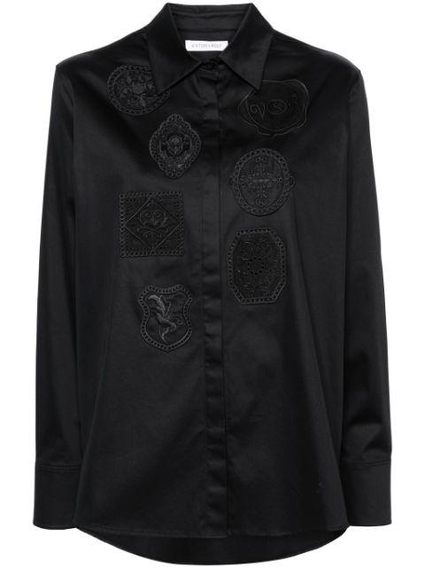 crochet-detail long-sleeve shirt by VIKTOR&ROLF