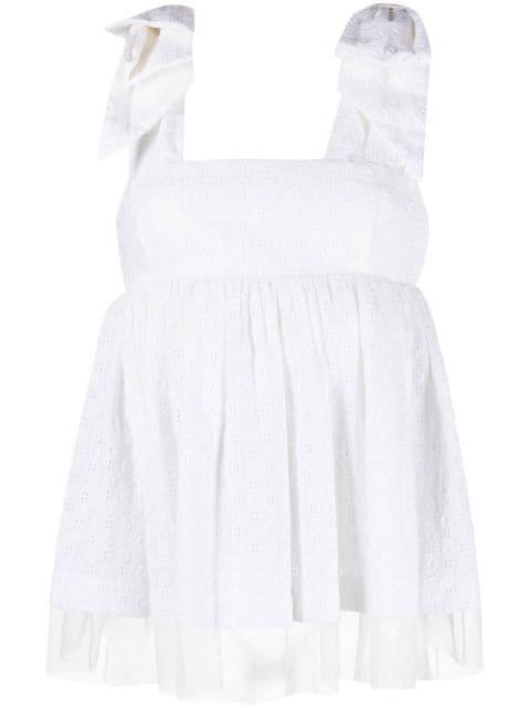 flared sleeveless blouse by VIKTOR&ROLF