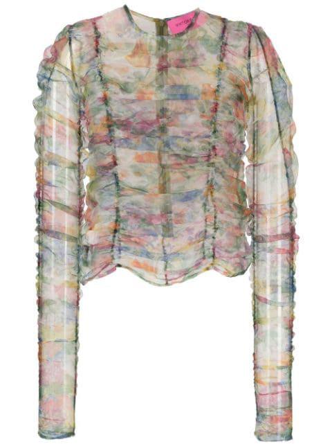 floral-print sheer blouse by VIKTOR&ROLF