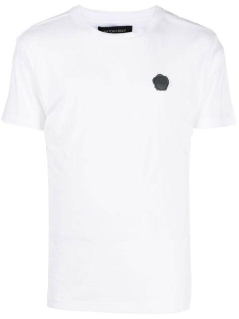 logo-patch cotton-blend T-shirt by VIKTOR&ROLF