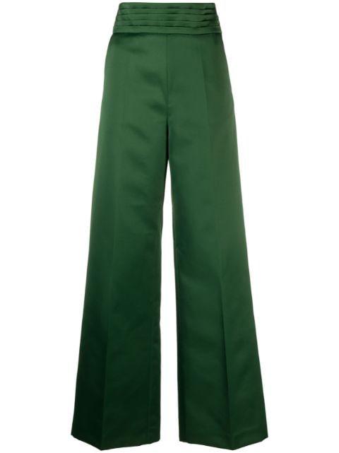 pleat-detailing high-waist tailored trousers by VIKTOR&ROLF