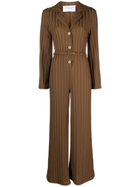 ribbed-knit cotton jumpsuit by VIKTOR&ROLF