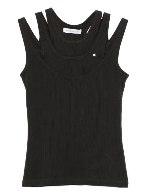 triple strap ribbed vest by VIKTOR&ROLF