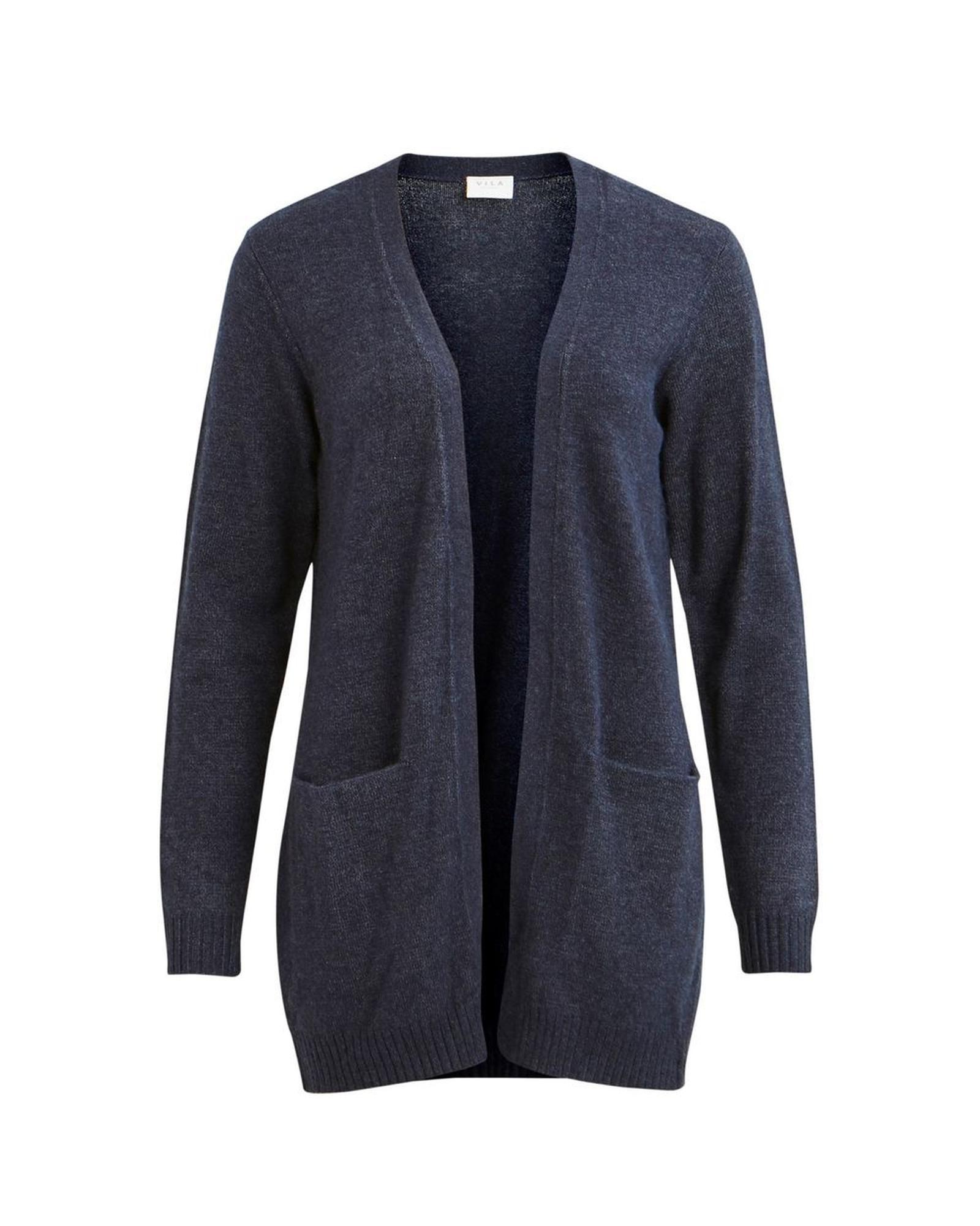 Long Cardigan Knitwear VNeck- Blue Sweaters by VILA CLOTHES Long Cardigan Knitwear VNeck- Blue Sweaters by VILA CLOTHES