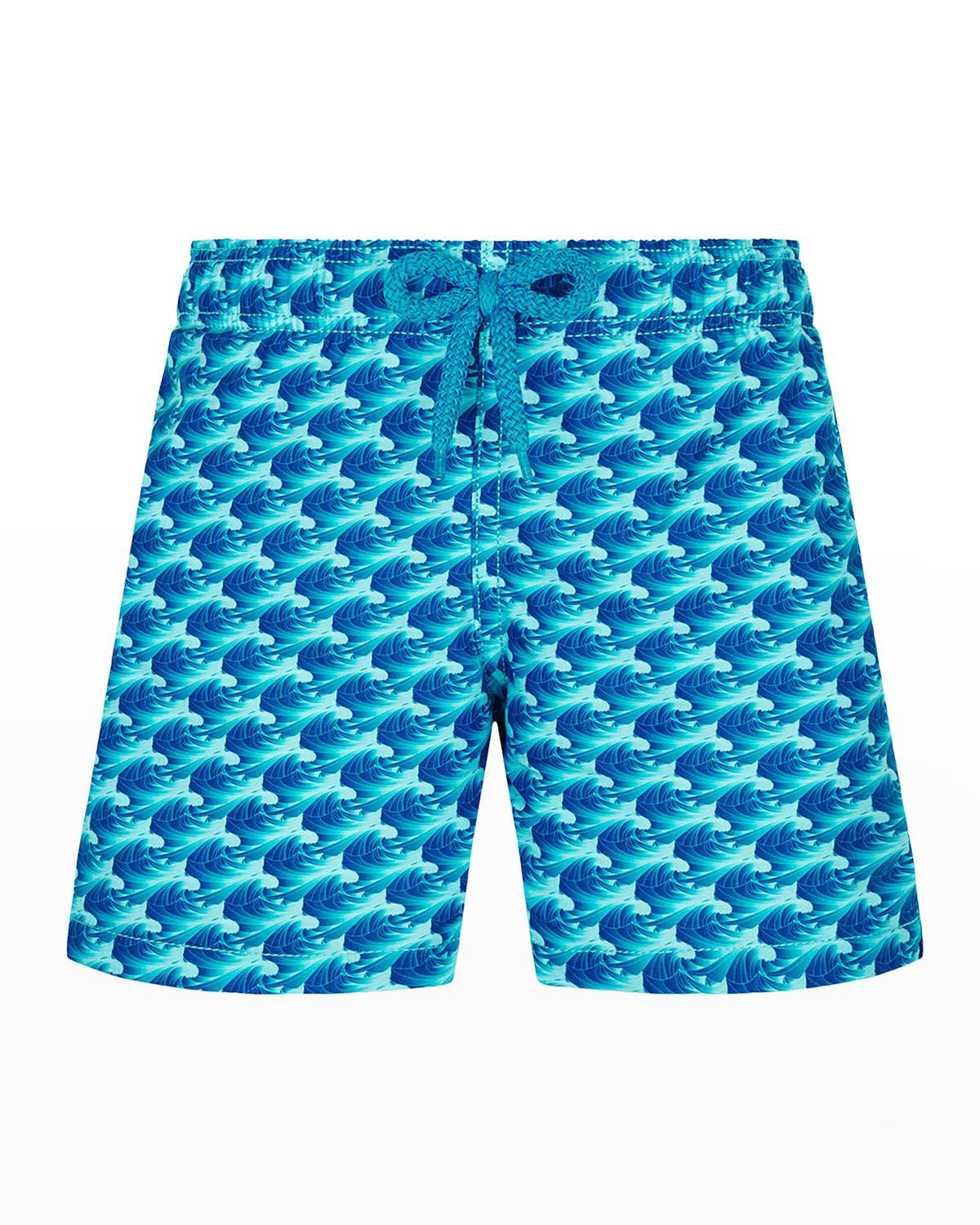 Boy's Micro Waves Swim Trunks, Size 2T-14 by VILEBREQUIN