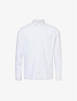 Caroubis logo-embroidered linen shirt by VILEBREQUIN